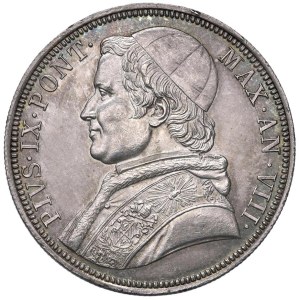 Papal coins - Pio IX (1846-1878) Scudo 1853 An. VIII - Munt. 10a...