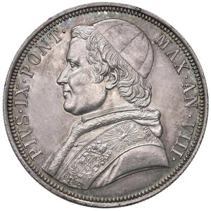 Papal coins - Pius IX (1846-1878) Shield 1853 An. VIII - Munt. 10a...