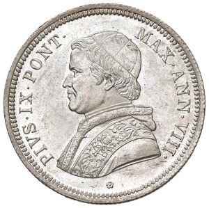 Papal coins - Pius IX (1846-1878) 50 Baiocchi 1853 An. VIII - Mun...