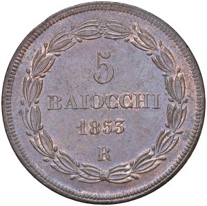 Papal coins - Pius IX (1846-1878) 5 Baiocchi 1853 An. VIII - Munt...