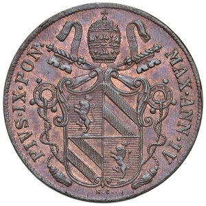 Papal coins - Pio IX (1846-1878) Baiocco 1849 An. IV - Munt. 31g...