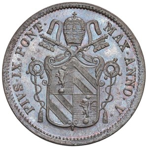 Papal coins - Pius IX (1846-1878) Baiocco 1850 An. V - Munt. 33 C...