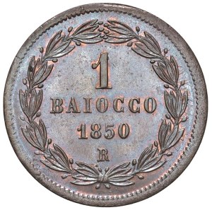 Papal coins - Pius IX (1846-1878) Baiocco 1850 An. V - Munt. 33 C...