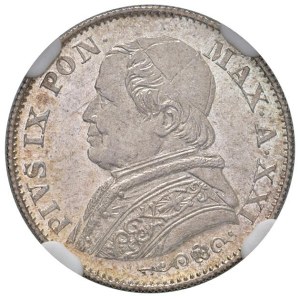 Papal coins - Pius IX (1846-1878) 5 Soldi 1866 An. XXI - Munt. 56...