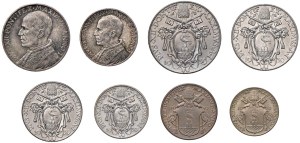 Papal coins - Pius XII (1939-1958) Divisional set of 8 coins ...