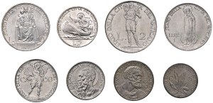 Papal coins - Pius XII (1939-1958) Divisional set of 8 coins ...
