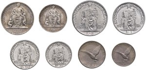 Papal coins - Pius XII (1939-1958) Divisional set of 8 coins ...