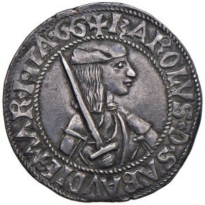Savoy - * Charles I (1482-1490) Testone (Cornavin, initials GG)...