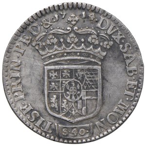 Savoy - Victor Amadeus II (1680-1730) 2 Lire 1714 - MIR 8...