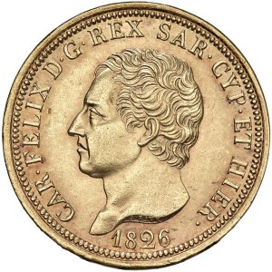Savoy - Charles Felix (1821-1831) 80 Lire 1826 T - Nomisma ...