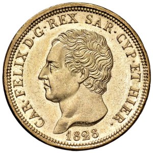 Savoy - Charles Felix (1821-1831) 80 Lire 1828 G - Nomisma ...