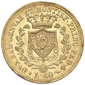 Savoy - Charles Felix (1821-1831) 40 Lire 1822 T - Nomisma ...