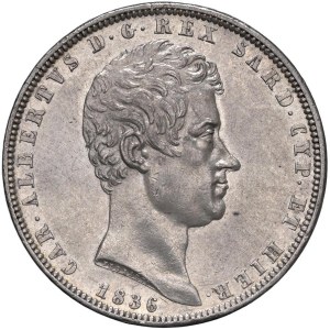 Savoy - Carlo Alberto (1831-1849) 5 Lire 1836 G - Nomisma ...