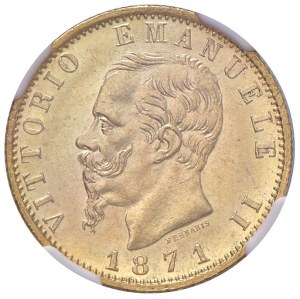 Savoy - Victor Emmanuel II (1861-1878) 20 Lire 1871 R - ...