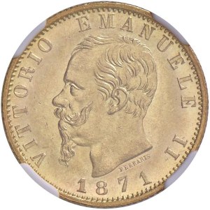 Savoy - Victor Emmanuel II (1861-1878) 20 Lire 1871 R - ...