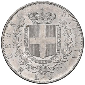 Savoy - Victor Emmanuel II (1861-1878) 5 Lire 1876 R - N...