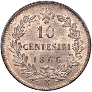 Savoy - Vittorio Emanuele II (1861-1878) 10 Centesimi 1866...