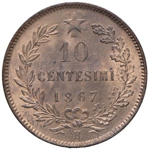 Savoy - Vittorio Emanuele II (1861-1878) 10 Centesimi 1867...