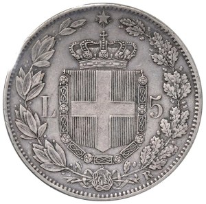 Savoy - Umberto I (1878-1900) 5 Lire 1878 - Nomisma 992 AG...