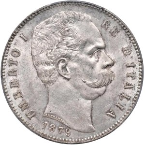 Savoy - Umberto I (1878-1900) 5 Lire 1879 - Nomisma 993 AG...