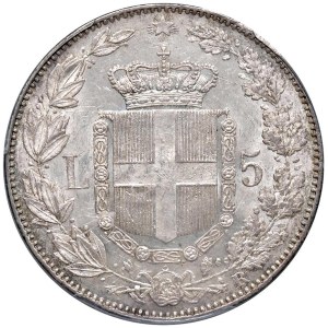 Savoy - Umberto I (1878-1900) 5 Lire 1879 - Nomisma 993 AG...