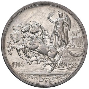 Savoy - Victor Emmanuel III (1900-1946) 5 Lire 1914 - No...
