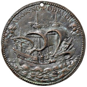 Medals - Giacomo Savelli (1523-1587) Medaglia 1576 Una nave...