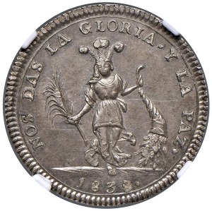 Medals - BOLIVIA Republic (1825-) 2 Soles Libes Medal...