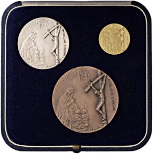 Medals - BRESCIA Triptych 1982 Visit of John Paul II ...