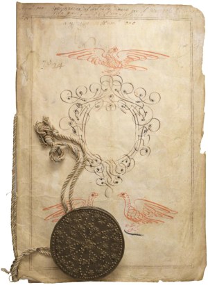 Medals - SAVOIA Document of the Royal Court of Accounts in cu...
