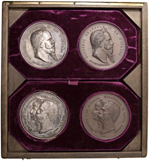 Medals - SAVOIA Box set with two pairs of medals in silver...