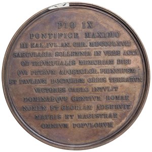 Medals - Pius IX (1846-1878) Medal struck 1867 18th centi...