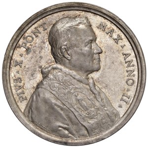 Medals - Pio X (1903-1914) Medaglia annuale An. II Due sant...