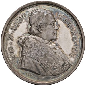 Medals - Pio X (1903-1914) Medaglia annuale 1909 An. VIII L...