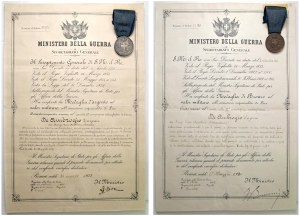 Medals - Kingdom of Italy Lot of 2 military valor medals...