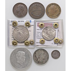 Lots - Lotto di 8 monete di varie zecche italiane. Non si...