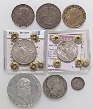 Lots - Lot of 8 coins from various Italian mints. Not si...