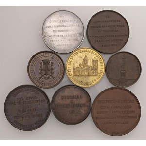 Lots - Lotto di 8 medaglie, 1 in argento, 1 in bronzo dor...