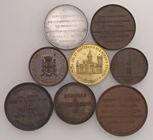 Lots - Lot of 8 medals, 1 in silver, 1 in bronze dor...