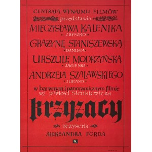 Krzyżacy, plakat filmowy, 1960