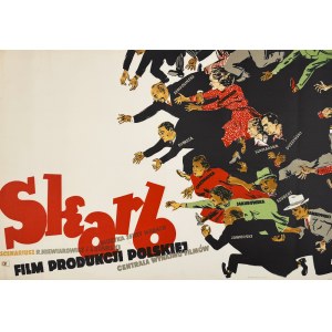 Włodzimierz Zakrzewski, Elżbieta Zakrzewska, Skarb, plakat filmowy, 1958