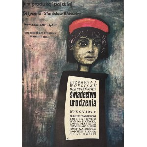 Jan Młodożeniec, Świedectwo urodzenia, plakat filmowy, 1961