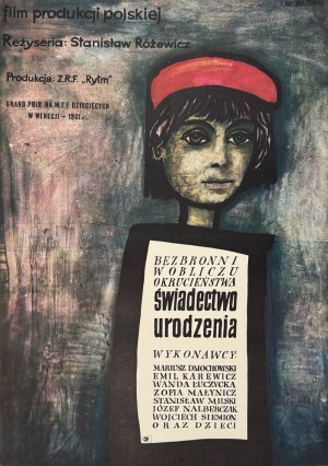 Jan Młodożeniec, Birth Certificate, movie poster, 1961