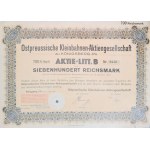 1925 [EŁK ACCESS RAILROAD - OLECKA NARROW GAUGE RAILROAD] OSTPREUSSISCHE KLEINBAHNEN-AKTIENGESELLSCHAFT].