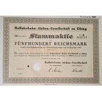 1924. [ELBLĄG-FROMBORK-BRANIEWO LAGOON RAILROAD] HAFFUFERBAHN AKTIEN-GESELLSCHAFT ZU ELBING