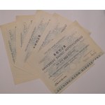 1926. A COLLECTION OF 5 SHARES OF STOCK MORTGAGE BANK IN LVIV. BDB CONDITION.