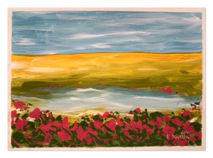 Edward Dwurnik (1943-2018), Landscape with a Pond, 2018