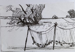 Ludwik Maciąg, Landscape with Nets