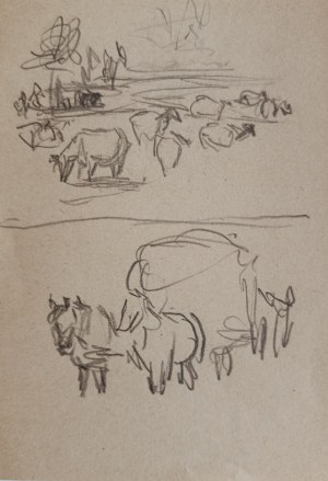 Ludwik Maciąg, Pasture and horse-drawn carriage