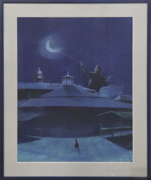 Jacek PALUCH (1953), On the square at night, 2024